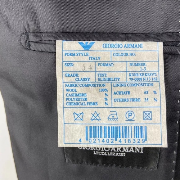 Giorgio Armani Le Collezioni Wool Jacket Black Italian size 54 - Picture 12 of 12